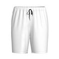 thumbnail image 1 of Haiem White Men's Pajama Short with Soft Woven Cotton Elastic Waistband Sleep Short-4X-Large, 1 of 9