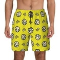 thumbnail image 1 of Haiem White Popcorn Mens Swim Trunks with Compression Liner 2 in 1 Swimming Shorts Stretch Swimwear Quick Dry,Board Shorts-Medium, 1 of 9