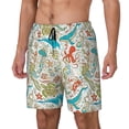 thumbnail image 1 of Haiem Wild Sea Life Mens Swim Trunks with Compression Liner 2 in 1 Swimming Shorts Stretch Swimwear Quick Dry,Board Shorts-X-Large, 1 of 9