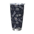 thumbnail image 1 of Haiem Wildflowers And Dragonflies Printed 20oz Straight Skinny Car Cups With Insulated Cup Sleeve Portable Handle, Sports Travel Coffee Mug, Stainless Steel, Insulated-Without Straw, 1 of 8