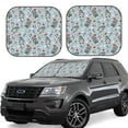 thumbnail image 1 of Haiem Winter Gnome And Snowman Car Windshield Sun Shade (2 Pieces) Foldable Windshield Sun Shade Car Accessories for Truck SUV Pickup-Large, 1 of 7