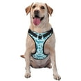 thumbnail image 1 of Haiem Winter Warmth Blue Knitted Pattern No-Pull Dog Harness Reflective Front Clip Vest with Handle,Step-in Air Dog Harness,Adjustable 2 Metal Rings 4 Buckles-Small, 1 of 6