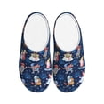 thumbnail image 1 of Haiem Winter old man Playtime Print Women's Fuzzy Memory Foam House Slipper Cozy Home Footwear Non-slip Winter Slippers-35/36, 1 of 7