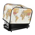 thumbnail image 1 of Haiem World Map 1 Print Toaster Covers 2 Slice Wide Slot,Bread Dust Cover & Fingerprint Protection,Bread Machine Cover,Appliance Covers, 1 of 7
