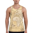 thumbnail image 1 of Haiem World Map Men Workout Tank Top Gym Bodybuilding Sleeveless Muscle T Shirts Athletic Tank Breathable Workout Shirt-X-Large, 1 of 8