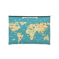 thumbnail image 1 of Haiem World Map With Landmarks Music Lover Merch Makeup Bag, Cosmetic Bag,Singer Fans Cosmetic Bag, Portable Stationary Storage Organizer, Travel Makeup Bag, 1 of 8
