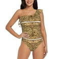 thumbnail image 1 of Haiem World Map1 Women's One Piece Swimsuits Tummy Control One Shoulder Bathing Suits Ruffle Swimwear-XX-Large, 1 of 8