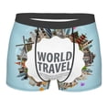 thumbnail image 1 of Haiem World Travel Men's Boxer Briefs, Every Day Comfort Stretch Cotton Moisture-Wicking Underwear-Small, 1 of 9