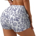 thumbnail image 1 of Haiem World Travel2 No Front Seam Biker Shorts for Women Yoga Workout Gym Bike Shorts with Tummy Control Moisture-Wicking-, 1 of 9
