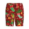 thumbnail image 1 of Haiem X-mas and New Year Men's Pajama Short with Soft Woven Cotton Elastic Waistband Sleep Short-Large, 1 of 9