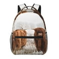 thumbnail image 1 of Haiem Yak Printed School Backpack,Casual Travel Lightweight Backpack,Durable Comfortable Multifunctional Backpack,Laptop Backpack, 1 of 5