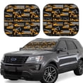thumbnail image 1 of Haiem Yellow Excavator Car Windshield Sun Shade (2 Pieces) Foldable Windshield Sun Shade Car Accessories for Truck SUV Pickup-Small, 1 of 7