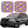 thumbnail image 1 of Haiem Yellow Lemon And Orange Windshield Sun Shade: Universal Foldable 2-Piece Car Front Window Sunshade - Blocks Uv Rays, And Reduces Heat,Essential Car Accessory Medium, 1 of 7