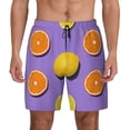 thumbnail image 1 of Haiem Yellow Lemon And Orange Men'S Quick-Dry Swim Trunks: Comfortable Beach Shorts With Mesh Lining And Pockets - Ideal For Swimming And Sunbathing X-Large, 1 of 9