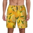 thumbnail image 1 of Haiem Yellow Limes Mens Swim Trunks with Compression Liner 2 in 1 Swimming Shorts Stretch Swimwear Quick Dry,Board Shorts-Large, 1 of 9