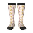 thumbnail image 1 of Haiem Yellow Pueple Rabbit Socks, Funny Novelty Crazy Design Cotton Socks Sports Socks Knee High Socks For Men, Women,1Pairs - Gift For Working Friends, 1 of 9