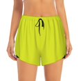 thumbnail image 1 of Haiem Yellow Women's 2 in 1 Running Shorts - Lightweight Athletic Workout Gym Yoga Breathable Sports Shorts Liner with Phone Pockets-X-Large, 1 of 9