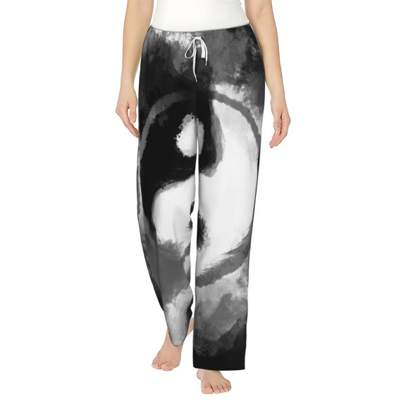 Haiem Yin And Yang Women's Pajama Pants Ultra Lightweight Pjs Bottoms Sleepwear Bottom Pants With Pocket Drawstring-Small