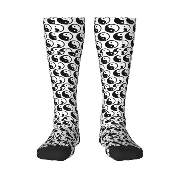Haiem Yin Yang Socks, Funny Novelty Crazy Design Cotton Socks Sports Socks Knee High Socks For Men, Women,1Pairs - Gift For Working Friends