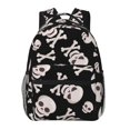thumbnail image 1 of Haiem black white Skull bone Printed School Backpack,Casual Travel Lightweight Backpack,Durable Comfortable Multifunctional Backpack,Laptop Backpack, 1 of 5