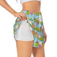 thumbnail image 1 of Haiem bunnies and chicks on a train Pattern Women's 2 in 1 Running Shorts - Lightweight Athletic Workout Gym Yoga Breathable Sports Shorts Liner with Phone Pockets-Medium, 1 of 7