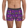 thumbnail image 1 of Haiem cat skeletons and flowers Men's Boxer Briefs, Every Day Comfort Stretch Cotton Moisture-Wicking Underwear-Large, 1 of 5