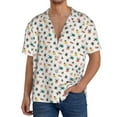 thumbnail image 1 of Haiem colorful doodle insects Pattern Men's Casual Shirts Short Sleeve Button Down Shirts Fashion Textured Summer Beach Shirt-4X-Large, 1 of 5