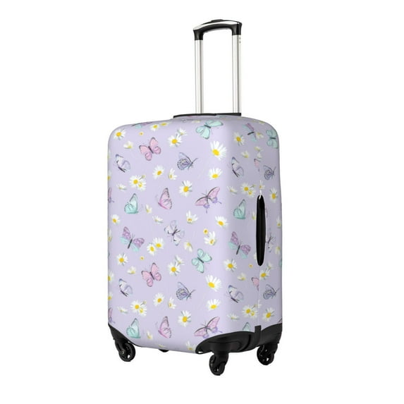 Haiem daisy and butterfly Pattern Luggage Cover Printed Suitcase Covers for Luggage Elastic Washable Suitcase Protector Fits 18-32 Inch Luggage-Medium