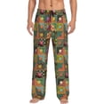 thumbnail image 1 of Haiem different patchwork Pattern Men's Pajama Pants Ultra Lightweight Pjs Bottoms Sleepwear Bottom Pants With Pocket Drawstring-XX-Large, 1 of 6