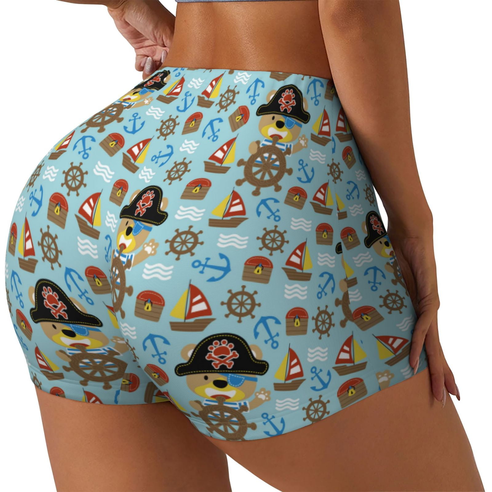 BUBBLELIME Yoga Shorts - High Waist Tummy Control, Moisture Wicking, With Hidden Pocket