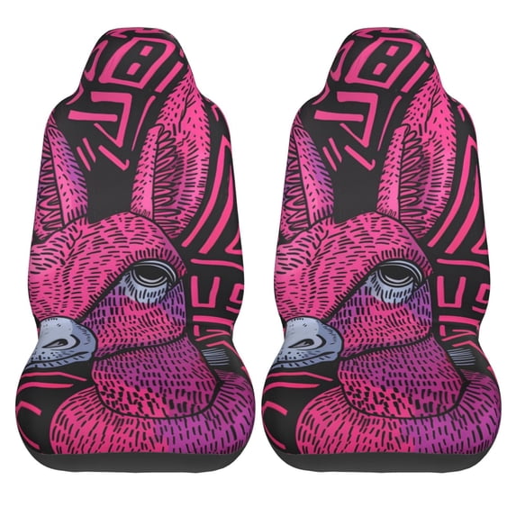 Haiem ink Donkey Pop Art Printed Car Seat Covers Set of 2, Universal Fit Car Seat Covers,Protective Seat Covers,Comfortable Car Seat Covers, Easy Installation Seat Covers