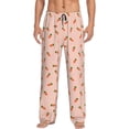 thumbnail image 1 of Haiem orange carrot on a gingham Pattern Men's Pajama Pants Ultra Lightweight Pjs Bottoms Sleepwear Bottom Pants With Pocket Drawstring-Large, 1 of 6