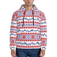thumbnail image 1 of Haiem red blue Snow Mountain Patterned Men's Hoodie with Kangaroo Pocket - Ideal Pullover Sweatshirt for Daily Wear, Travel, and Home-3X-Large, 1 of 7