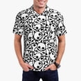 thumbnail image 1 of Haiem skull pirate Pattern Mens Polo Shirts Quick Dry Short Sleeve Golf T Shirt Performance Moisture Wicking Casual Workout-Large, 1 of 6