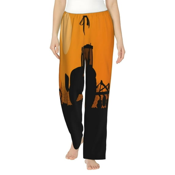 Haiem tractor cultivating the land Pattern Women's Pajama Pants Ultra Lightweight Pjs Bottoms Sleepwear Bottom Pants With Pocket Drawstring-XX-Large