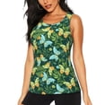 thumbnail image 1 of Haiem tropical butterflies and plants Printed Women's Workout Tank Top, Quick-Dry Sleeveless Gym Shirt, Breathable Lightweight Athletic Top for Running, Yoga, and Casual Wear-Medium, 1 of 7