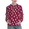 thumbnail image 1 of Haiem white Tree red plaid for Men's Fashion Hoodies & Sweatshirts with Kangaroo Pocket,Hooded Sweatshirt with Eye-catching Drawstrings-X-Large, 1 of 7