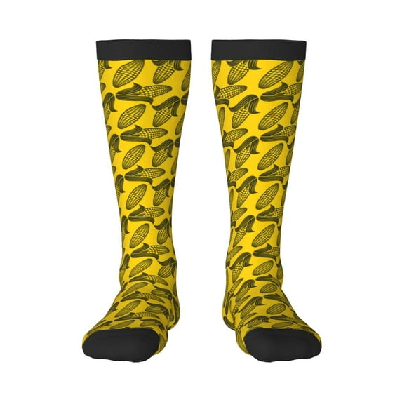 Haiem yellow Corn Socks, Funny Novelty Crazy Design Cotton Socks Sports Socks Knee High Socks For Men, Women,1Pairs - Gift For Working Friends