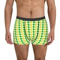 thumbnail image 1 of Haiem yellow and green houndstooth Men's Boxer Briefs, Every Day Comfort Stretch Cotton Moisture-Wicking Underwear-Small, 1 of 5