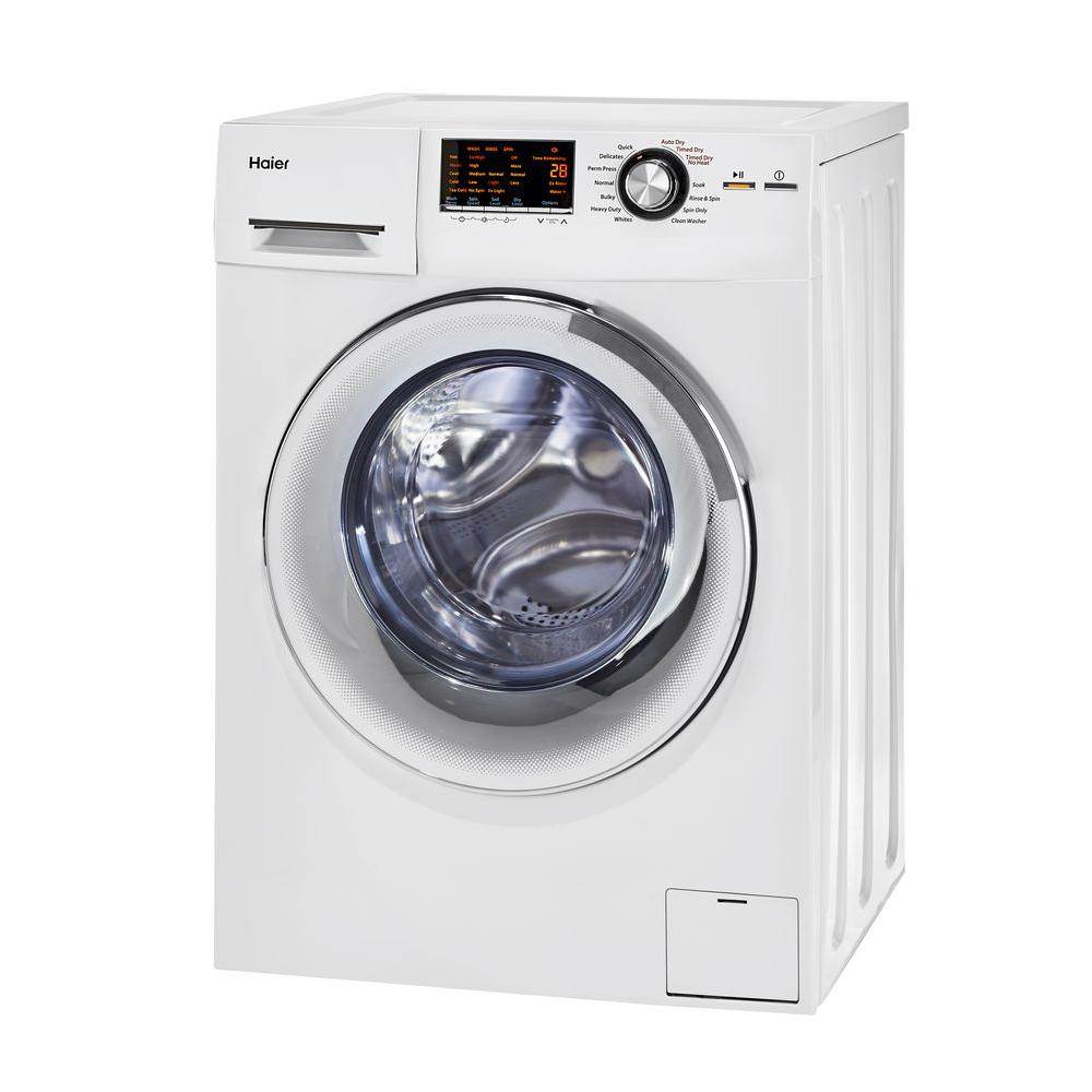 Haier 24-Inch Wide Front Load Washer And Dryer Combination, White | HLC1700AXW - image 1 of 5