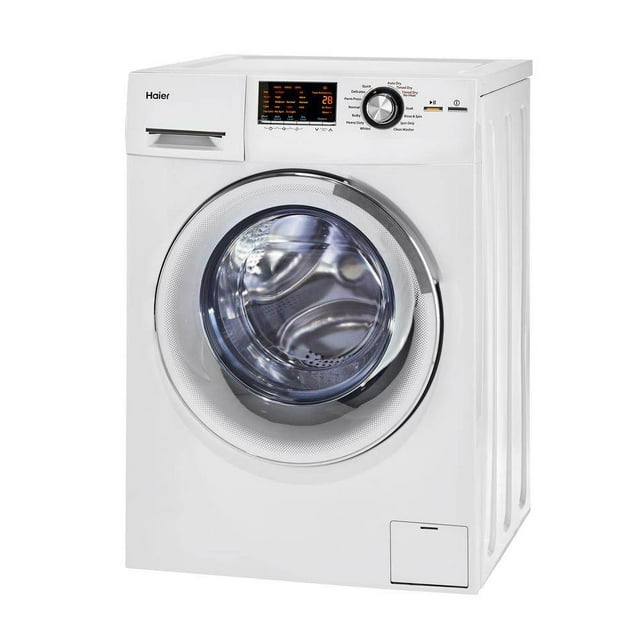Haier 24-Inch Wide Front Load Washer And Dryer Combination, White | HLC1700AXW