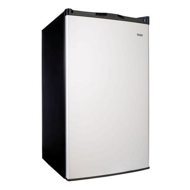 Haier 4.5 Cu Ft Single Door Mini Fridge HC46SF10SV, Virtual Steel