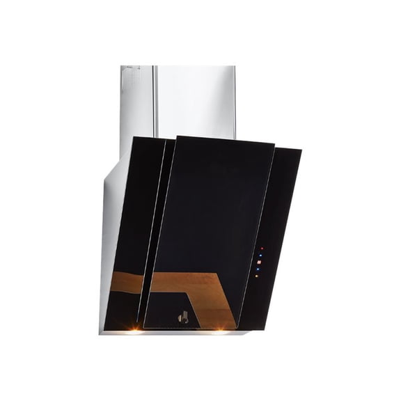 Haier HCH2400ACB 24" Glass Wall Mount Vent Hood with 450 CFM Three-Layer Washable Grease Filter Cooktop Lighting an