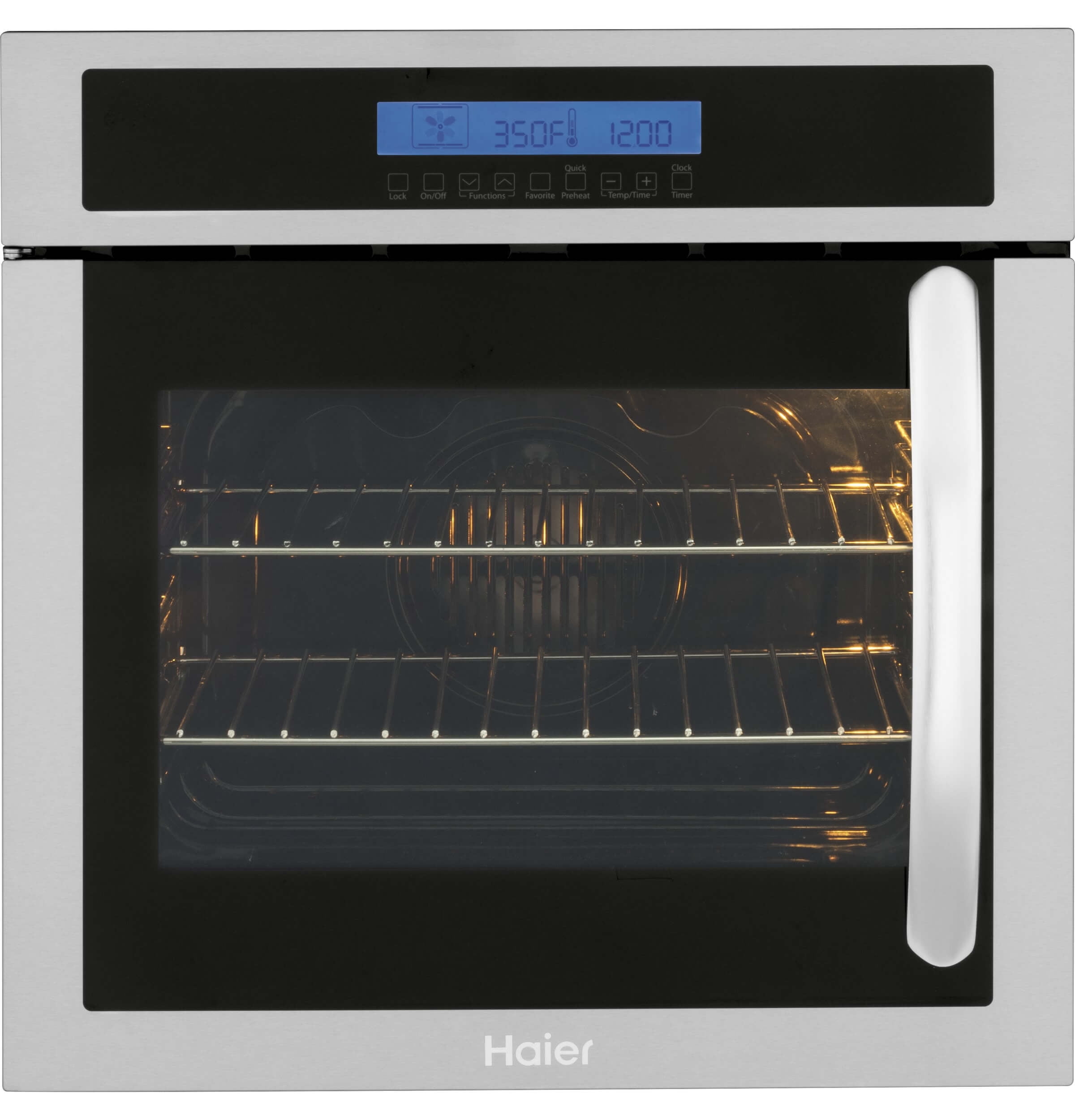 Haier HCW225LAES Stainless 24 inch Single 2.0 Cu. Ft. Left-Swing True European Convection Oven