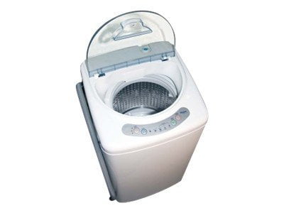 Haier HLP21N - Washing machine - width: 17.6 in - depth: 17.2 in - height: 29.9 in - top loading - 1 cu. ft - white