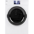 thumbnail image 1 of Haier QFD15ESSNWW 24 inch ; Frontload Electric Dryer with 4.1 cu. ft. Capacity; Stainless Steel Basket; Auto-Sensing Moisture Sensor; Reversible Doors; Electronic Touch Controls; in White, 1 of 9