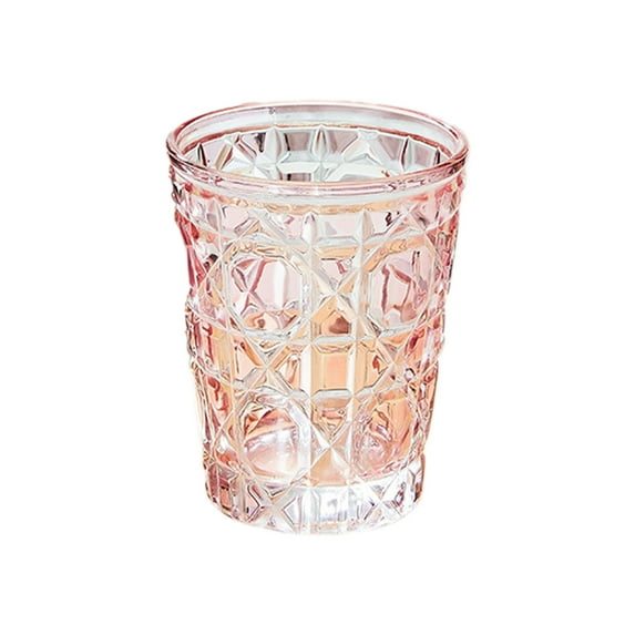 Haifle/Colorful Glass Bathroom Tumblers, Bathroom Tumbler Cup, 11oz Bathroom Glasses Drinking, Toothbrush Holder Cup-pink-310ml/11oz