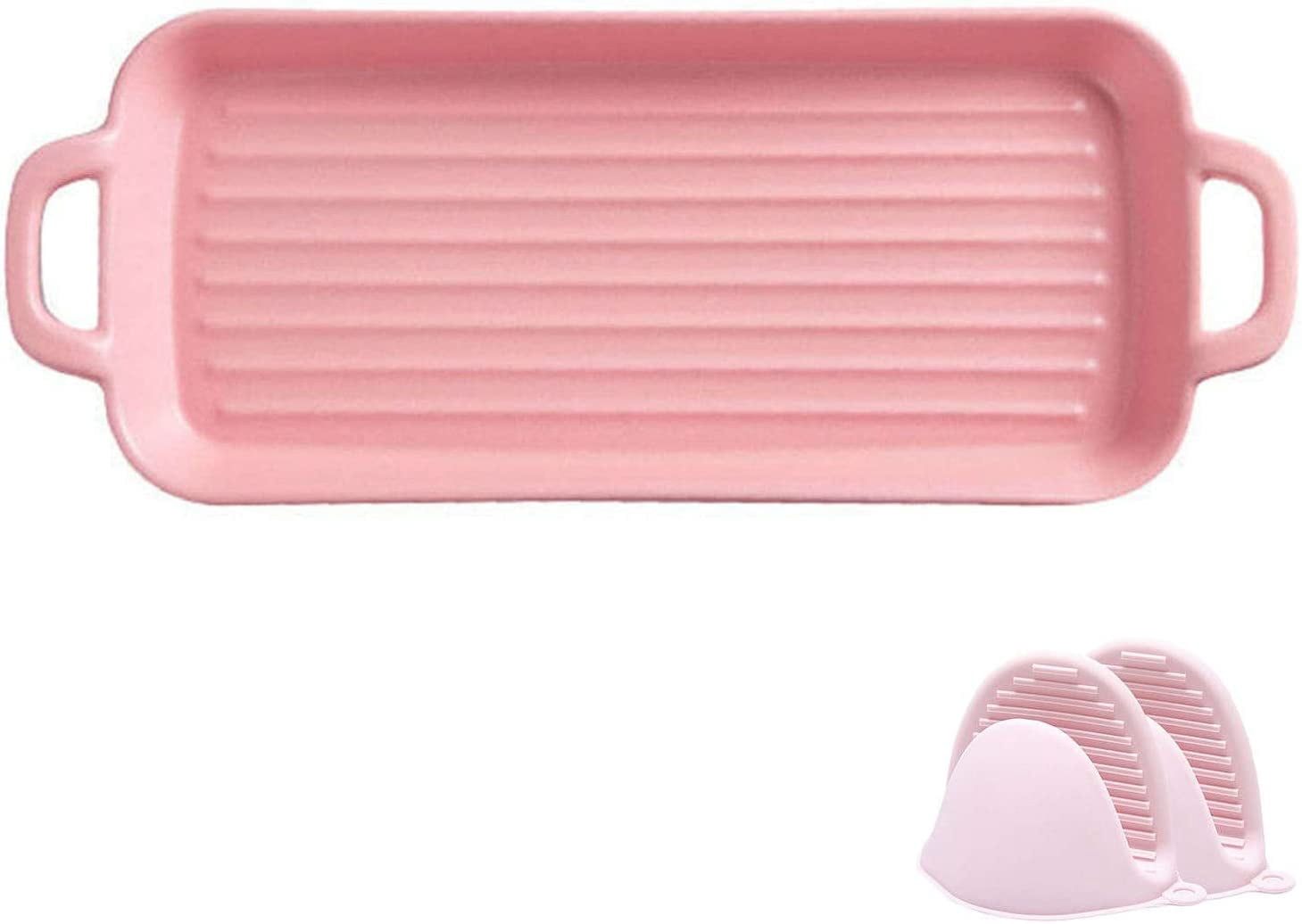 Haifle Solid Color Rectangular Baking Pans For Oven Ceramic, Shallow ...