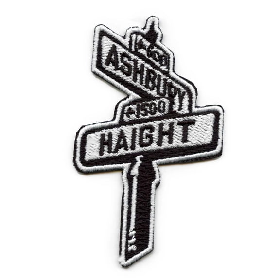 Haight Ashbury Iconic Sign Patch San Francisco Pride Movement Embroidered Iron On