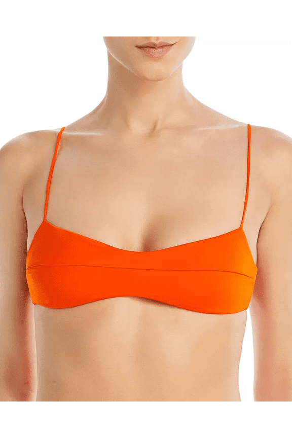 MIE ORANGE Agatha Bikini Swim Top, US Large